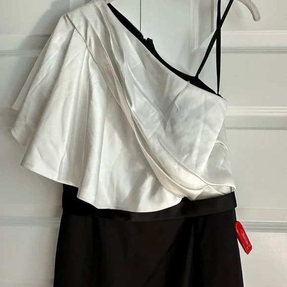 Mac Duggal Two Toned Ruffled One Shoulder Gown‎ Dress- NWT - Picture 5 of 11